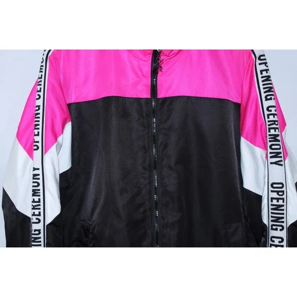 Opening Ceremony Men's Large Multicolor Retro Fleece Lined Jacket